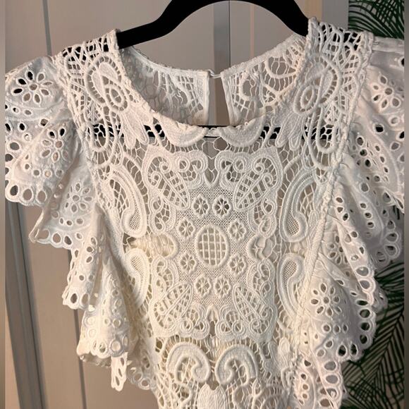 Nightcap White Eyelet Apron Mini Dress XS Coquette - Picture 6 of 13